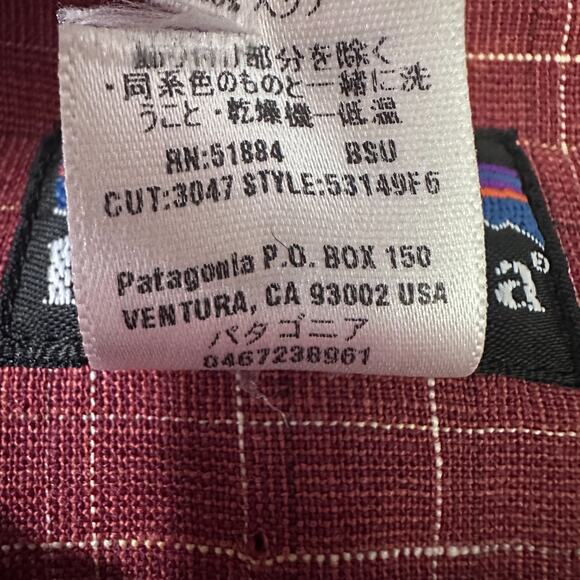 Vintage Patagonia Shirt Men’s Large Red 100% Hemp Pocket Button-Up 2006 Y2K - Picture 7 of 11